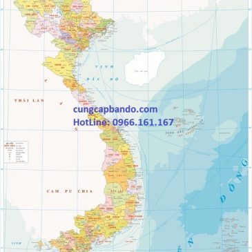 In bản đồ Việt Nam khổ lớn giá rẻ trên chất liệu PPs