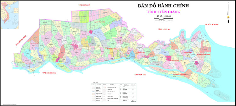 Bản đồ huyện Cai Lậy